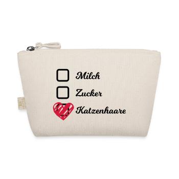 Mlich Zucker Katzenhaare Kaffee Becher Kater - Bio-Täschchen - Natur - Vorne
