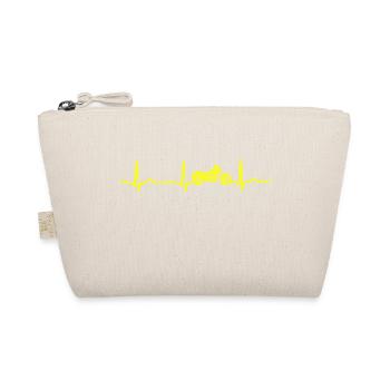ECG HEARTBEAT CHOPPER BIKE MOTORCYCLE Yellow - Organic Pouch - nature - Front