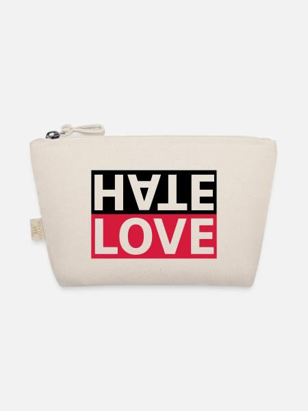 Hate Love hate love statement - Organic Pouch - nature - Front
