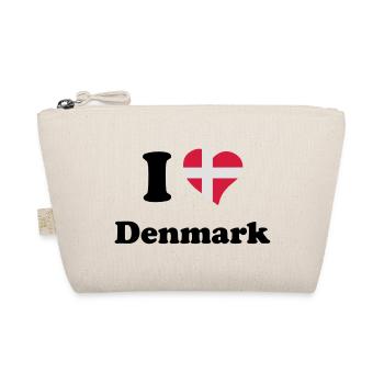 I love Denmark - Ich liebe Dänemark - Bio-Täschchen - Natur - Vorne