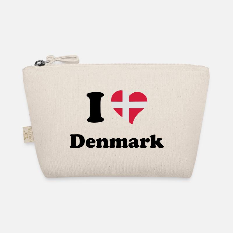 I love Denmark - Ich liebe Dänemark Bio-Täschchen