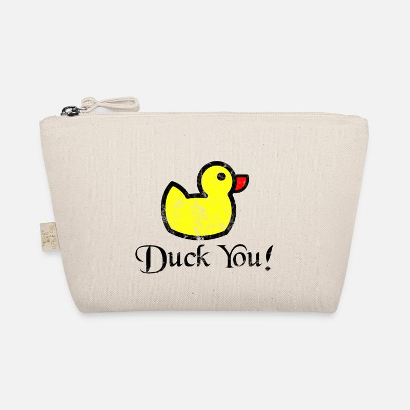 Squeak Duck - Duck - Duck You! Vintage gift Organic Pouch