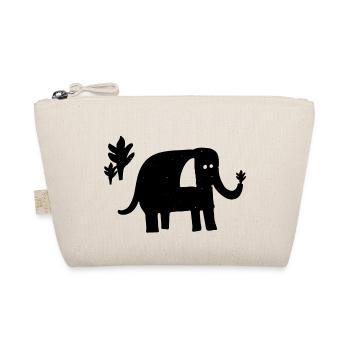 Elephant plant vegan drawing - Organic Pouch - nature - Front