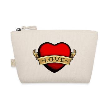heart hearts love sex - Organic Pouch - nature - Front