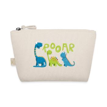 ROOAR Dino Species Motif I Funny kids gift - Organic Pouch - nature - Front