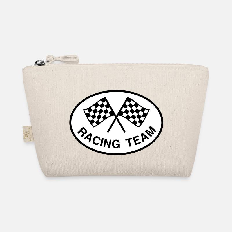 Racing Team, Zielflagge - Bio-Täschchen - Natur