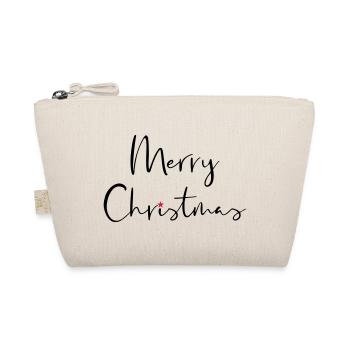 Merry Christmas Stern Geschenk Weihnachten - Bio-Täschchen - Natur - Vorne