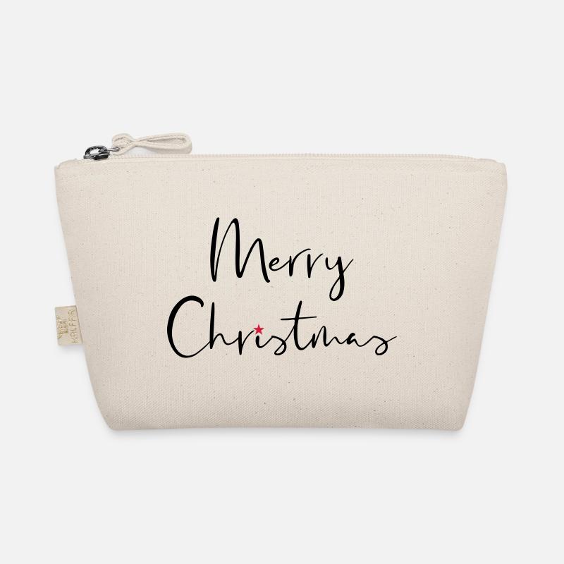 Merry Christmas Stern Geschenk Weihnachten - Bio-Täschchen - Natur