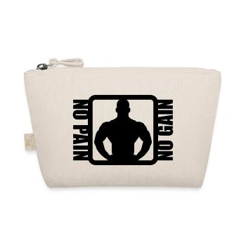 Bodybuilder Logo Design - Organic Pouch - nature - Front