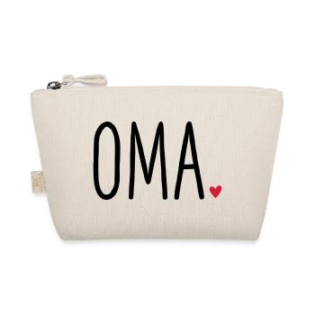 Oma Herz - Geschenk Muttertag Enkel Liebe - Bio-Täschchen - Natur - Vorne