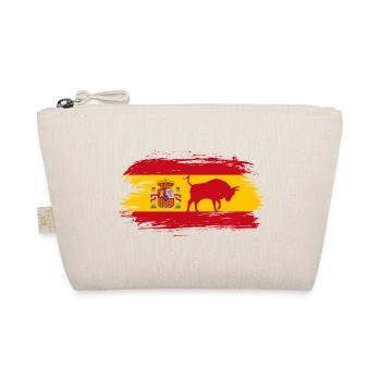Espagne drapeaux design avec le taureau / cadeau Madrid - Trousse biologique - nature - Devant
