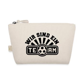 Wir sind ein Team (Fußball) - Bio-Täschchen - Natur - Vorne