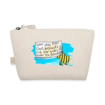 Janosch Tiger Duck Whoever Reads This Quote - Organic Pouch - nature - Front