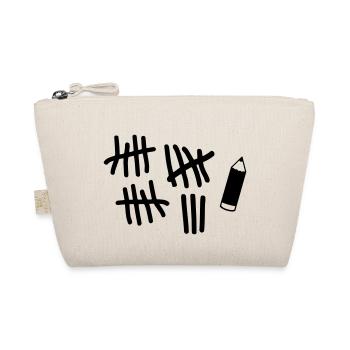Striche - Stift - Bio-Täschchen - Natur - Vorne