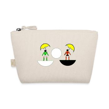 Neon Umbrella Duel in Split Halves - Organic Pouch - nature - Front