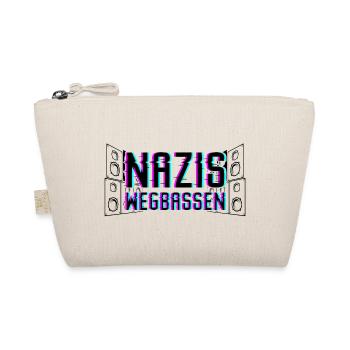 Anti Nazi Techno Spruch - Bio-Täschchen - Natur - Vorne