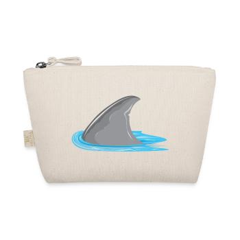 Shark in sight! Shark fin in the sea - Organic Pouch - nature - Front