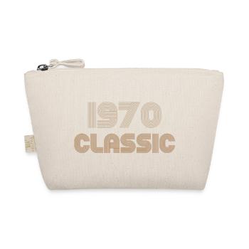 1970's Classic Striped Retro Logo - Organic Pouch - nature - Front