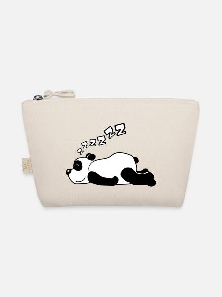 ZZZZZZ Panda Baer - Bio-Täschchen - Natur - Vorne