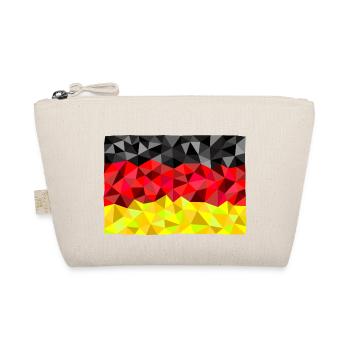 Deutschland Flagge im low poly Diamant Stil - Bio-Täschchen - Natur - Vorne