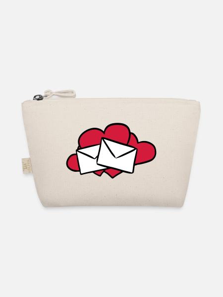 Liebesbrief love letter lettre d'amour Geschenk - Bio-Täschchen - Natur - Vorne
