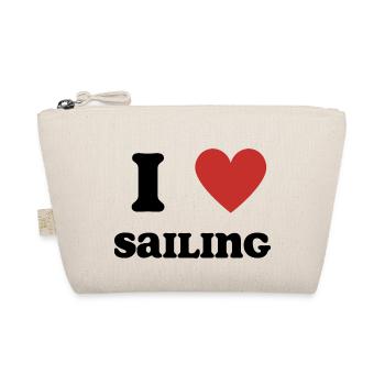 I Love Sailing - Organic Pouch - nature - Front