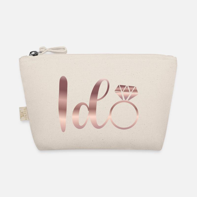 I Do | Bride Shirt - Bio-Täschchen - Natur