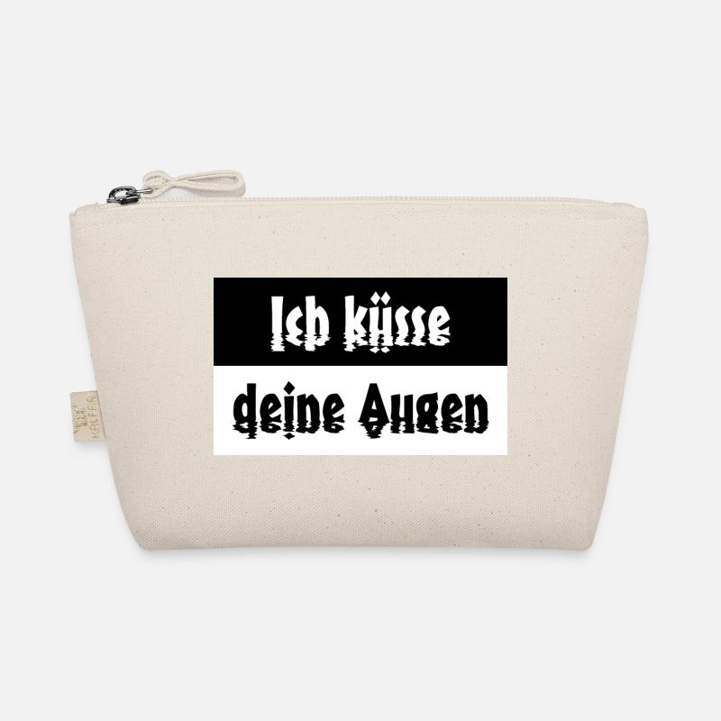 Ich küsse deine Augen Spruch Bio-Täschchen