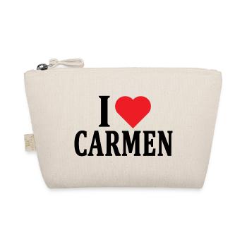 T-Shirt Ich liebe Carmen T-Shirt Geschenkidee - Bio-Täschchen - Natur - Vorne