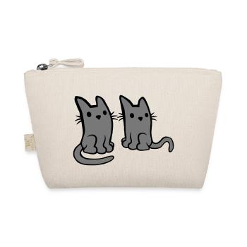 2 Cat Friends Team - Organic Pouch - nature - Front