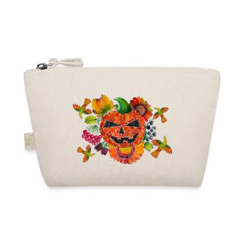 Pumpkin for Halloween. Scary pumpkin. Folklore art - Organic Pouch - nature - Front