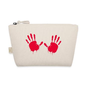 Hands, imprint with fresh paint - Organic Pouch - nature - Front