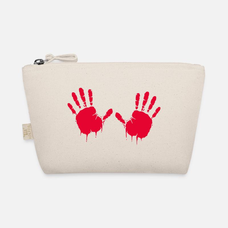 Hands, imprint with fresh paint Organic Pouch