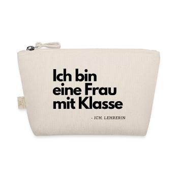 Frau mit Klasse, Lehrerin - Bio-Täschchen - Natur - Vorne
