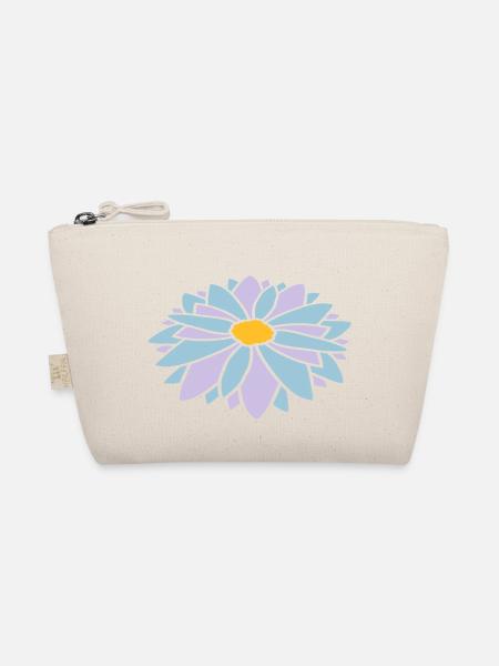 Bunte Hübsche Blume Design - Bio-Täschchen - Natur - Vorne