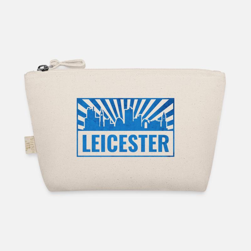 Leicester Skyline Blue Rays Organic Pouch