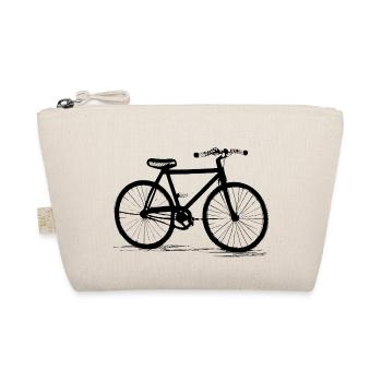 Bicycle Doodle Bicycles Cycling Silhouette 5 - Organic Pouch - nature - Front