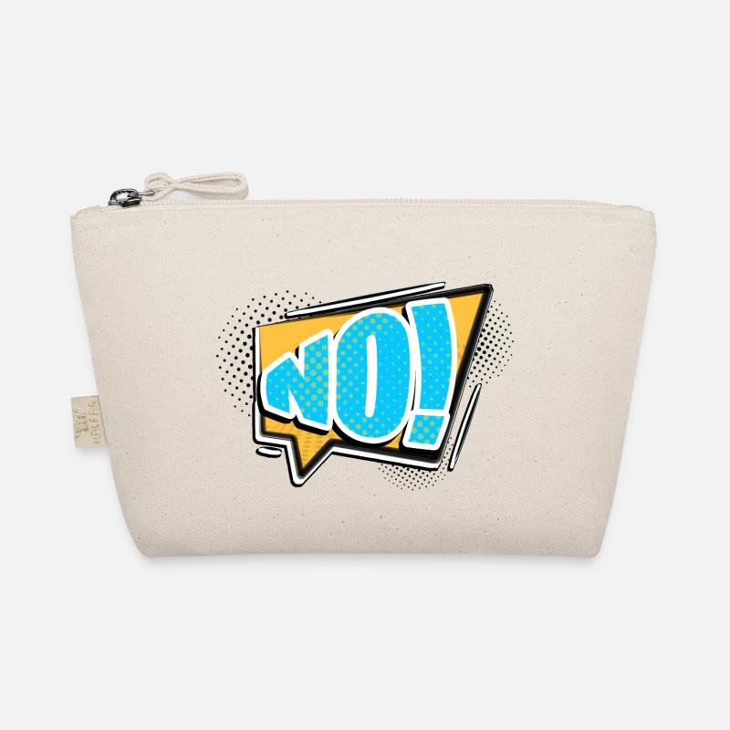 No! Comic Style Bubble Graffiti Lettering Organic Pouch