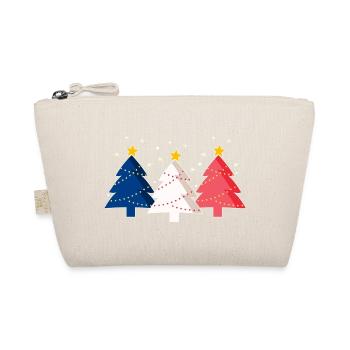 Joyeux Noël Weihnachtsbäume Frankreich Flagge - Bio-Täschchen - Natur - Vorne
