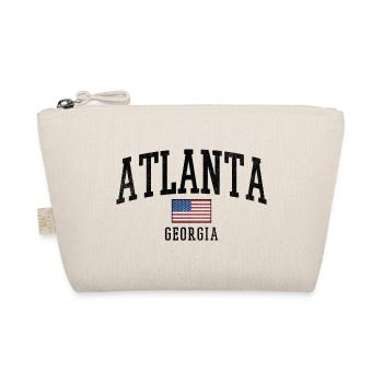 Atlanta Georgia USA Design with Flag - Organic Pouch - nature - Front