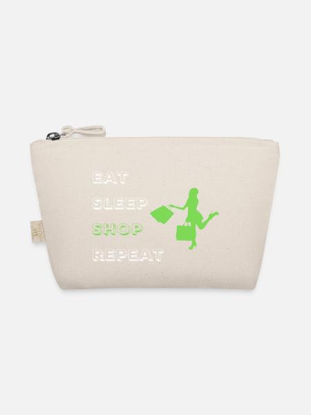 Eat Sleep Shop Repeat - Bio-Täschchen - Natur