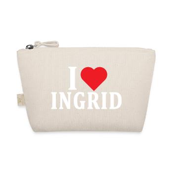 t-shirt I love Ingrid t-shirt gift idea - Organic Pouch - nature - Front
