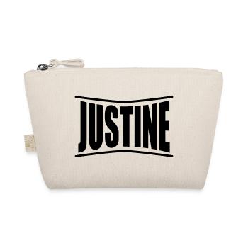t-shirt Justine t-shirt idée cadeau - Trousse biologique - nature - Devant