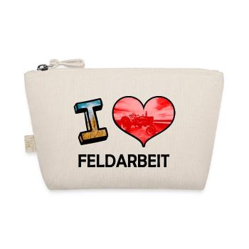 I ♥ Feldarbeit - Bio-Täschchen - Natur - Vorne