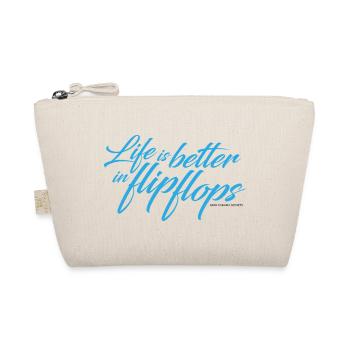 Life is better in flip flops - blue - Organic Pouch - nature - Front