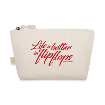 Life is better in flip flops - red - Organic Pouch - nature - Front