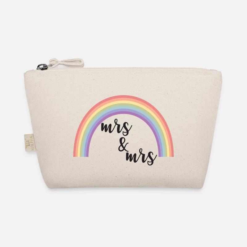 Regenbogenstreifen Mrs und Mrs Bio-Täschchen