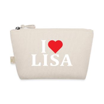 t-shirt nom J’aime Lisa idée cadeau t-shirt - Trousse biologique - nature - Devant