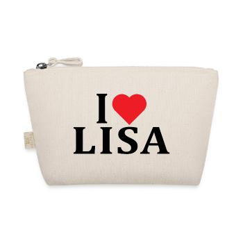 nom t-shirt J’aime Lisa t-shirt idée cadeau - Trousse biologique - nature - Devant