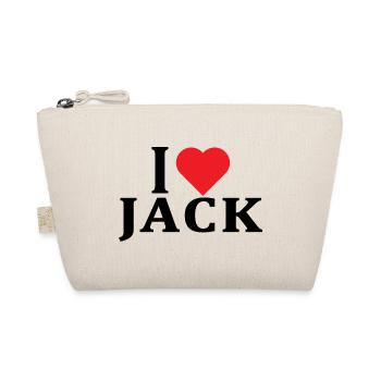 nom t-shirt J’aime Jack idée cadeau t-shirt - Trousse biologique - nature - Devant